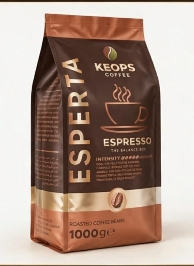 KEOPS COFFEE Esperta Espresso 1000 gram kahve ambalajı