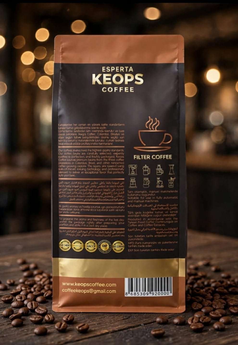 KEOPS COFFEE Esperta filtre kahve ambalajı